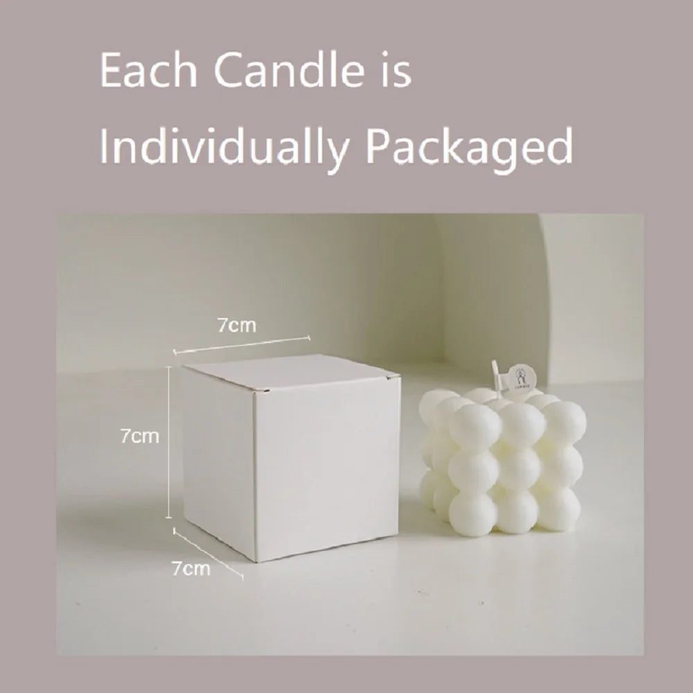 Bubble Cube Shaped Candle Handmade Scented Candle Aromatherapy