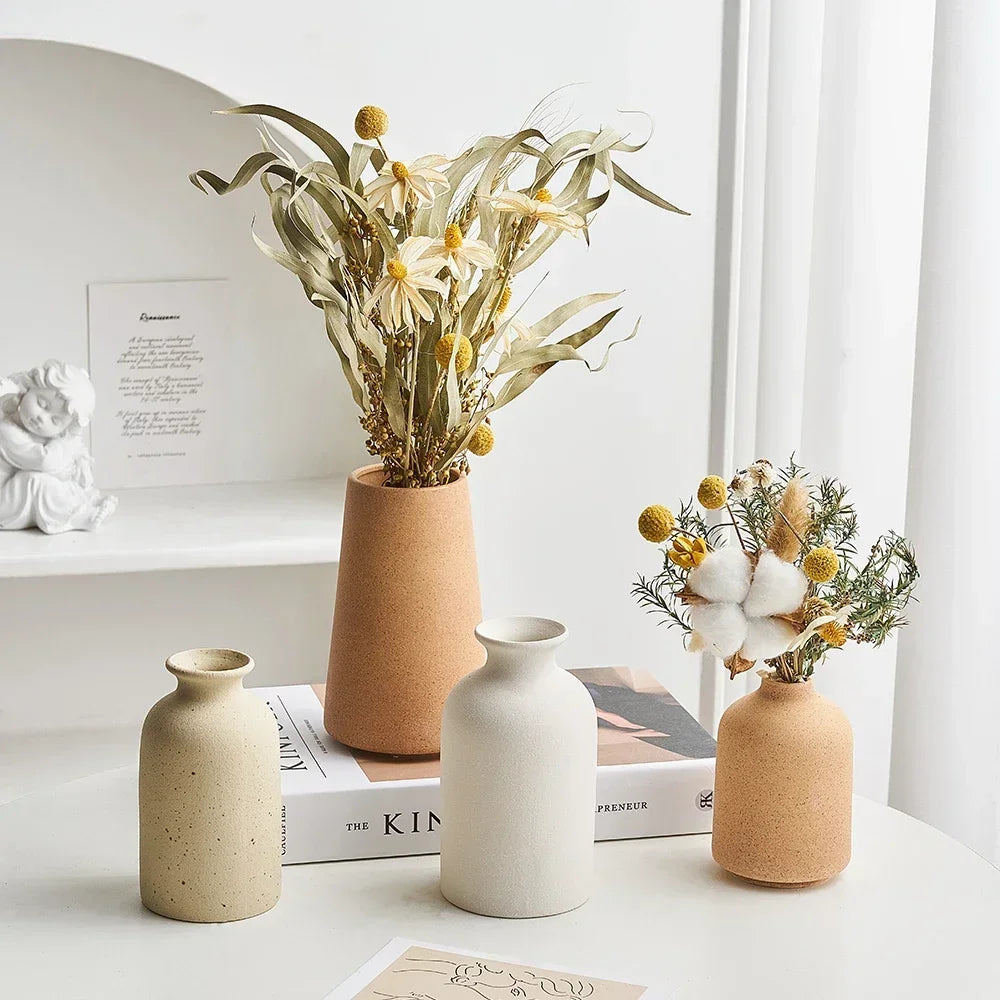 Frosted Ceramic Vase Simple Home Decor