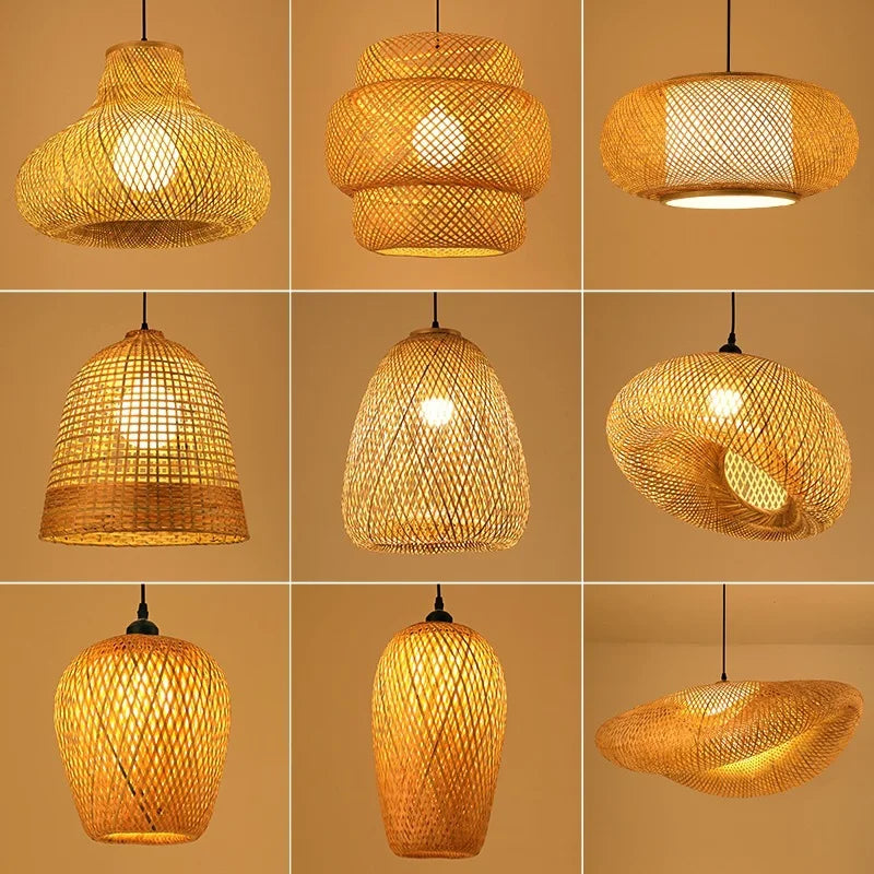 Rattan Pendant Light Bamboo Lamp