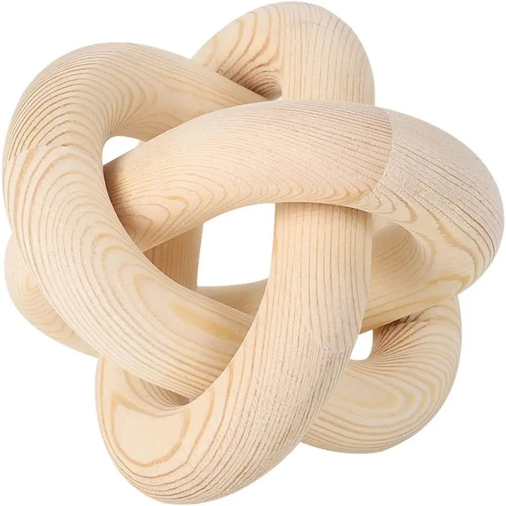 3-Link Pine Wood Knot Decor Wood Chain Link