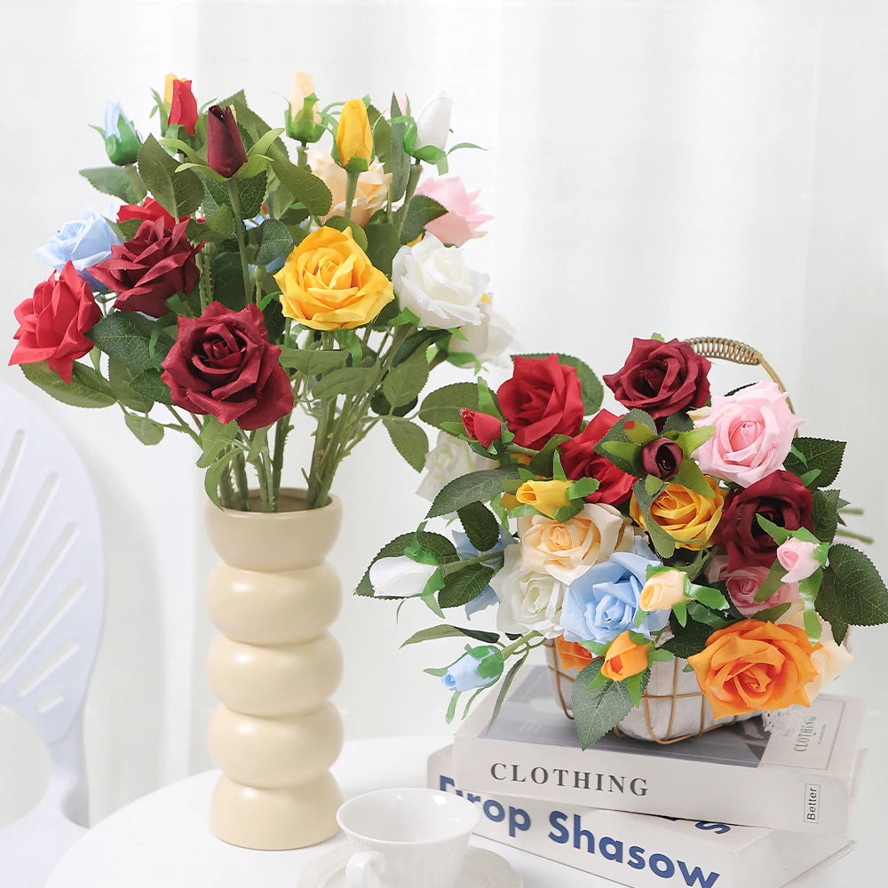 Artificial Rose Bouquets Silk Flower