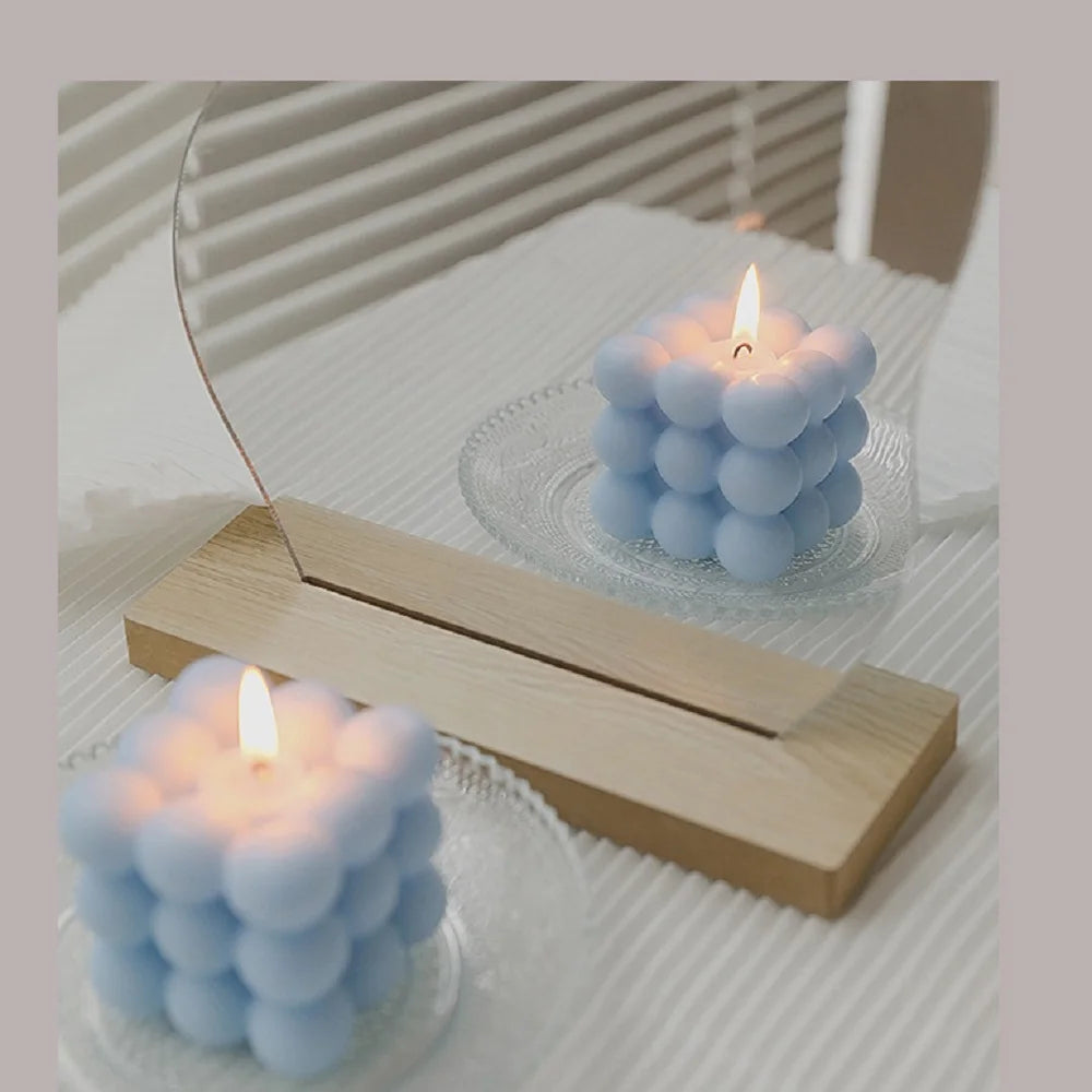 Bubble Cube Shaped Candle Handmade Scented Candle Aromatherapy