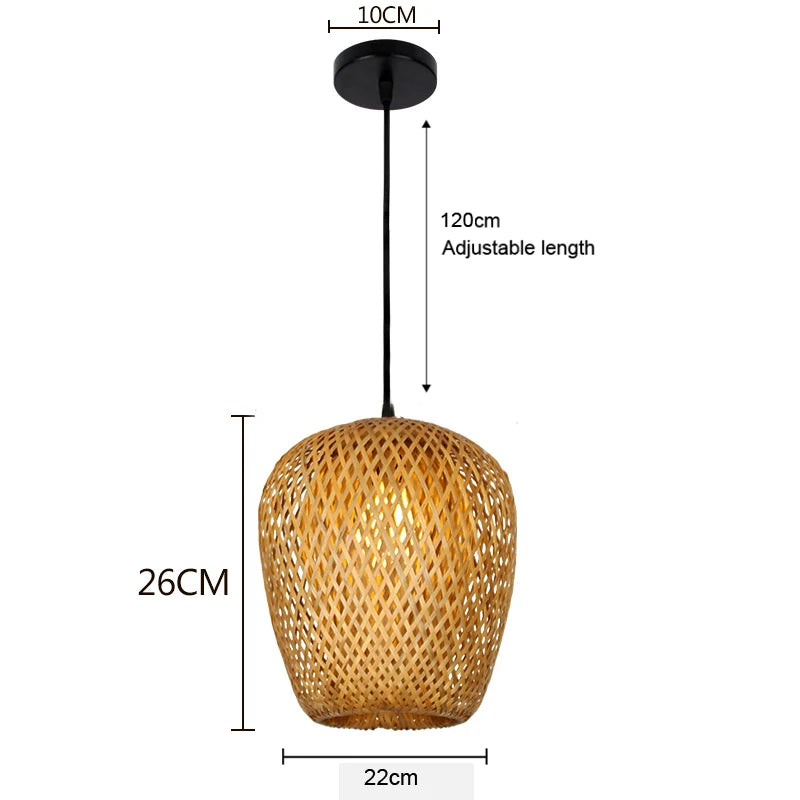 Rattan Pendant Light Bamboo Lamp