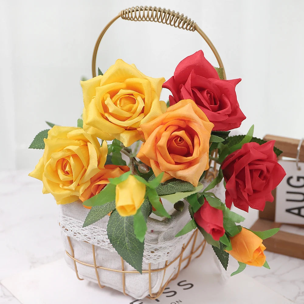 Artificial Rose Bouquets Silk Flower