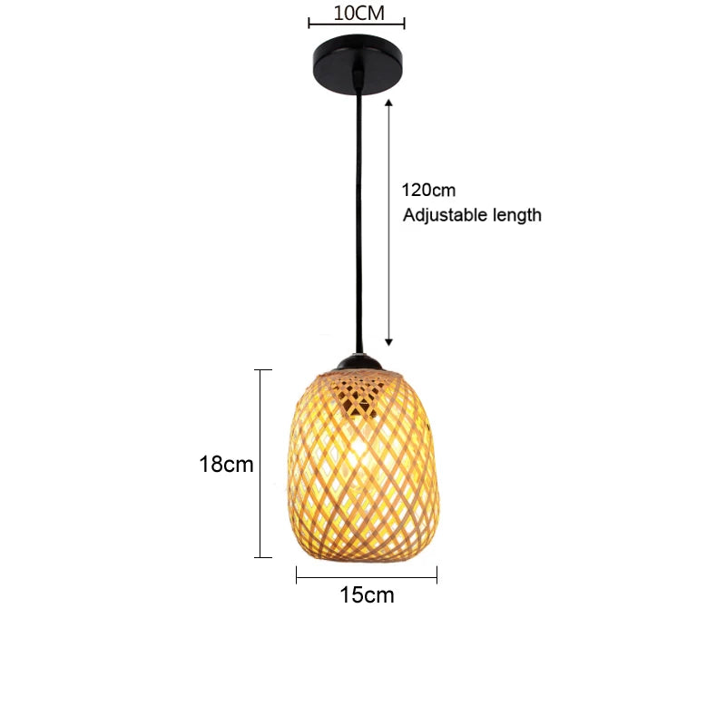 Rattan Pendant Light Bamboo Lamp