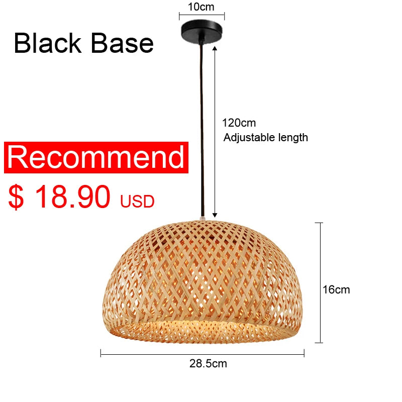 Rattan Pendant Light Bamboo Lamp