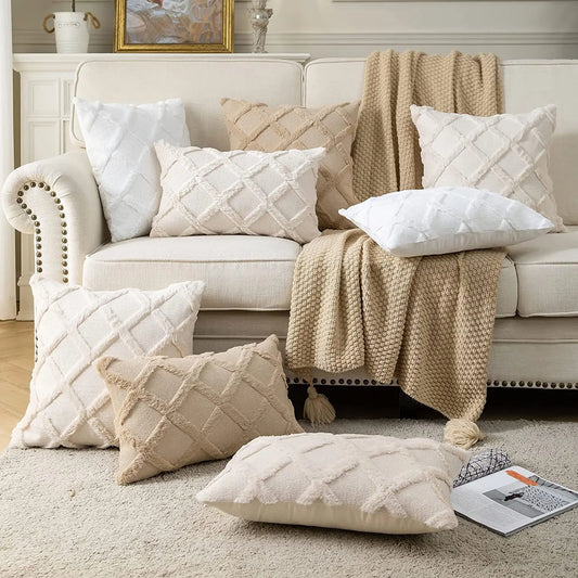 Soft Plush Wool Throw Pillow Covers